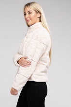 Load image into Gallery viewer, Ambiance Apparel Fluffy Zip-Up Sweater Jacket