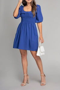 Nuvi Apparel Smocked mini dress