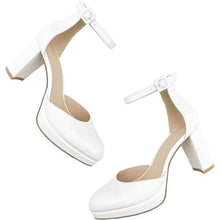 Load image into Gallery viewer, Closed Round Toe Chunky Block Pumps Shoes, Size 9, 12C-191S001