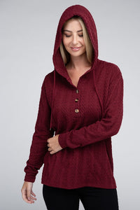 Nuvi Apparel Textured Fabric Pullover Hoodie