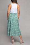 Nuvi Apparel Floral midi skirt with slit