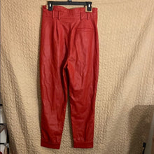 Load image into Gallery viewer, River Island Red Faux Leather Tapered Pants, Size 8, 14C-113B003