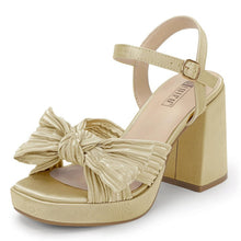 Load image into Gallery viewer, Platform Chunky Block High Bow Heels, SIZE 7, 11C-176S002