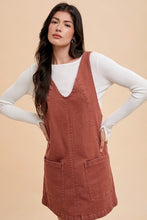 Load image into Gallery viewer, Annie Wear V-Neck Adjustable Strap Denim Overall Dress with Pockets