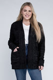 Ambiance Apparel Plus Solid Open Front Cardigan