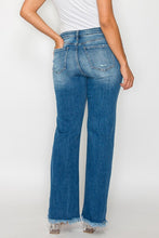 Load image into Gallery viewer, bytos Full Size Raw Hem Distressed Mid Rise Straight Jeans