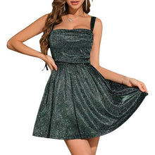 Load image into Gallery viewer, Sequin  Sleeveless Sparkly Tie Party Mini Dress, XL, 6A-142D006