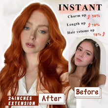 Load image into Gallery viewer, Curly Hair Extensions 4PCS Long Wavy Synthetic Thick Hairpieces, 18C184H011