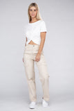 Ambiance Apparel Everyday Wear Elastic-Waist Cargo Pants