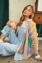 Load image into Gallery viewer, Davi &amp; Dani Plush Argyle Button Front Loose Fit Knit Cardigan