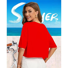 Load image into Gallery viewer, Loose Fit Half Drop Shoulder Short Sleeve Top, MEDIUM, 2I-167T001