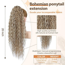 Load image into Gallery viewer, 26 Inch Bohemian Style Drawstring Hair Extension, 19C-201H004