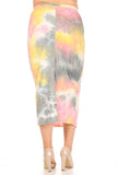 Moa Collection Solid midi skirt in a pencil silhouette