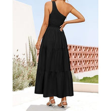Load image into Gallery viewer, Floral Print One Shoulder  Ruffle Tiered Midi Dress, SIZE XS, 8K-146D012