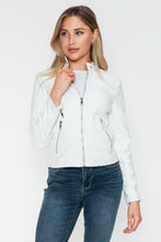 Load image into Gallery viewer, Snobbish PU Leather Zip Up Jacket with Pockets