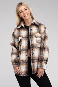 Ambiance Apparel Cozy Plaid Flannel Shacket