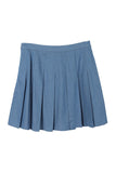 Lilou High waisted blue tennis skirt