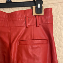 Load image into Gallery viewer, River Island Red Faux Leather Tapered Pants, Size 8, 14C-113B003