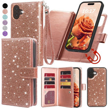 Load image into Gallery viewer, IPhone 17 Wallet Case Detachable With RFID Blocking Card Holder, 20F184PH006