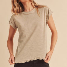 Load image into Gallery viewer, Aemi + Co Lettuce Edge Round Neck Short Sleeve, 1J-T054