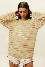 Load image into Gallery viewer, BiBi Round Neck Openwork Knit Cover Up