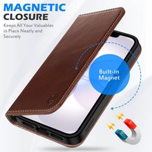 Load image into Gallery viewer, iPhone 17e/16e, Genuine Leather Wallet Flip Magnetic ClosureCase, 20E-195PH004