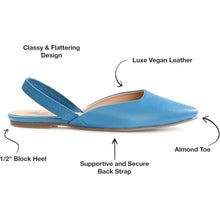 Load image into Gallery viewer, Journee Womens Mallorca Pull On Almond Toe Sling-Back Flats, 7.5, SL5-165S011