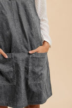 Load image into Gallery viewer, Annie Wear V-Neck Adjustable Strap Denim Overall Dress with Pockets