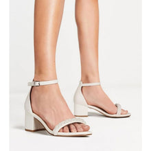 Load image into Gallery viewer, Open Toe Ankle Strap Low Block Chunky Heels Sandal, Size 11, 14A-189S001
