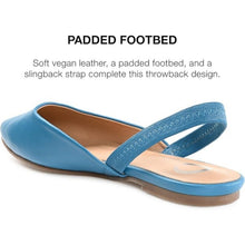 Load image into Gallery viewer, Journee Womens Mallorca Pull On Almond Toe Sling-Back Flats, 7.5, SL5-165S011