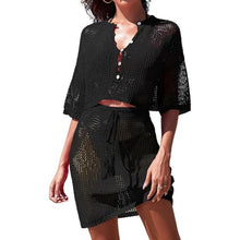 Load image into Gallery viewer, 2 Piece Crochet Swimsuit Cover Ups, LARGE, 9N-145SET003
