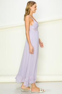 HYFVE IN LOVE BUSTIER LACE MAXI DRESS