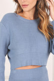 Lilou Ribbed knit crop top and skirt set