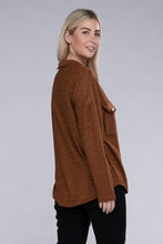 Load image into Gallery viewer, Nuvi Apparel KNIT SHACKET WITH FLAP POCKET