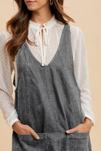 Load image into Gallery viewer, Annie Wear V-Neck Adjustable Strap Denim Overall Dress with Pockets