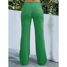 Load image into Gallery viewer, Mid Waist Dress Flare Straight Leg Corduroy Jeans, Small, 22F-196B003