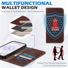 Load image into Gallery viewer, iPhone 17e/16e, Genuine Leather Wallet Flip Magnetic ClosureCase, 20E-195PH004