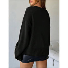 Load image into Gallery viewer, Casual Ribbed Knit Crewneck Sweater, Small, 22I-197T008