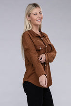 Load image into Gallery viewer, Nuvi Apparel KNIT SHACKET WITH FLAP POCKET