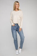 Load image into Gallery viewer, ZENANA Washed Ribbed Dolman Sleeve Round Neck Top