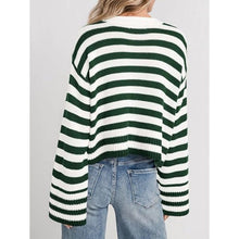 Load image into Gallery viewer, Striped Cardigan Sweaters Cropped, L, 3K-129T002
