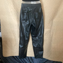 Load image into Gallery viewer, Zara Black Faux Leather 80s Corey Pants, Sz 2, 14C-102B010