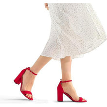 Load image into Gallery viewer, Chunky Block Heels Open Toe Ankle Strap, SIZE 9, 21B-176S001