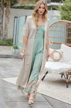 Load image into Gallery viewer, SOLID LONG CARDIGAN WITH FRINGE