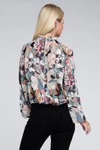 Load image into Gallery viewer, Nuvi Apparel Chiffon Floral Blouse