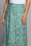 Nuvi Apparel Floral midi skirt with slit