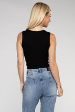 Load image into Gallery viewer, ZENANA Ribbed Scoop Neck Cropped Sleeveless Top