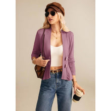 Load image into Gallery viewer, Long Sleeve Cropped Button Front Peplum Top, XL, 6L-195T006