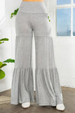 Orange Farm Clothing Tiered Ruffle High Waisted Wide Leg Pants