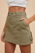 Load image into Gallery viewer, Annie Wear Cargo Denim Mini Skirt